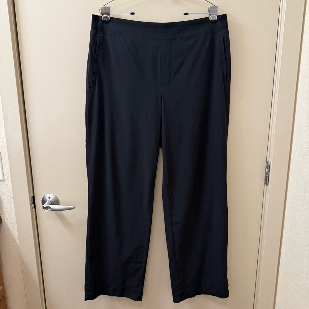 Athleta Brooklyn Heights High Rise Wide leg Trouser Pants plus size 16 black - Picture 3 of 13